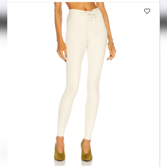 Year of Ours NWTs Ribbed Football Leggings Bone - Picture 1 of 7